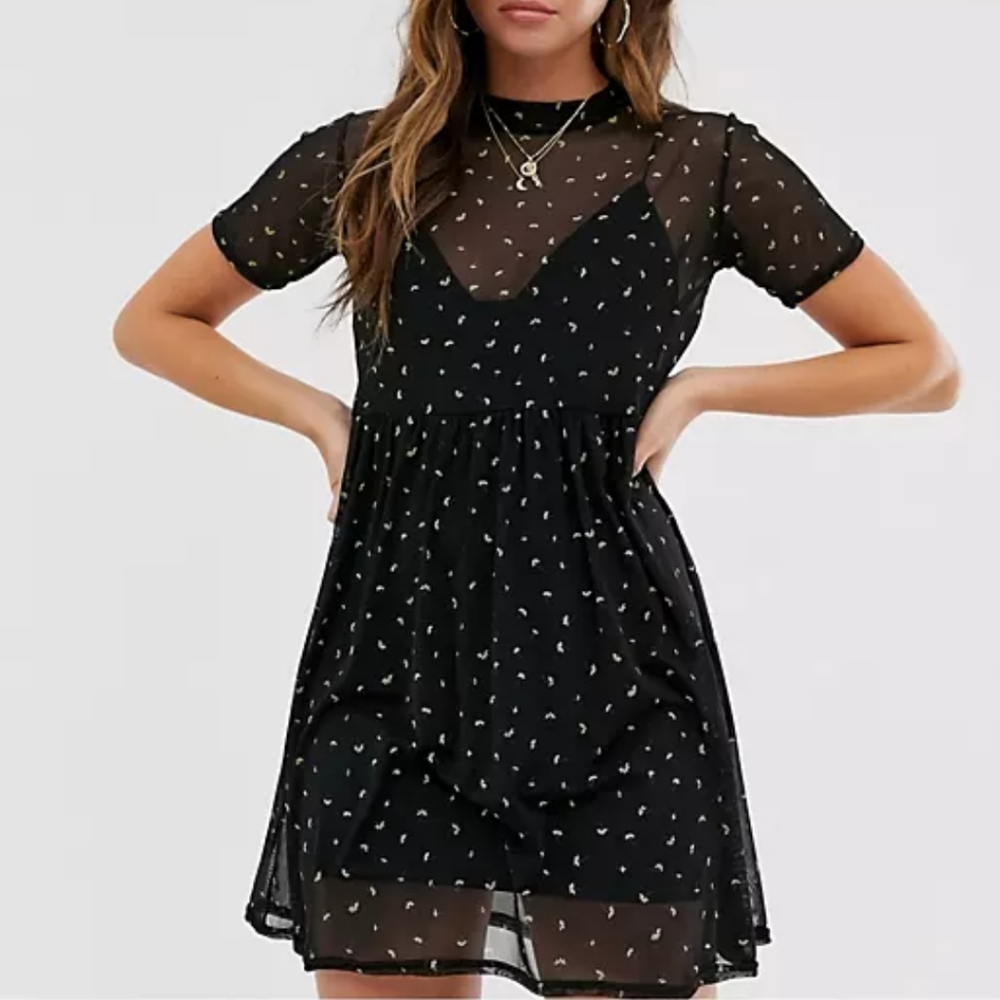 Wednesday's Girl sheer floral dress